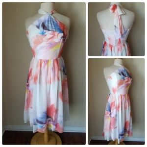 NWTWhite House Black Market Waterclrr Halter Dress